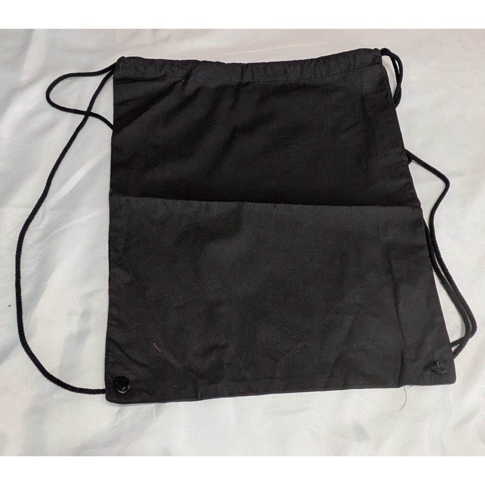 Unbranded Drawstring Backpack Unisex OS Black Good‎ Cinch Sack Bag 8875